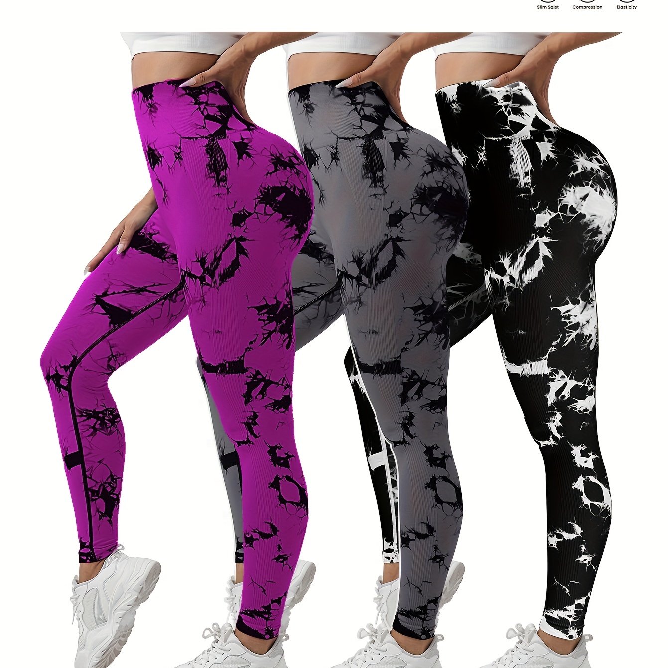 Wellness And Beauty Emporium Seamless Tie Dye Yoga Pants