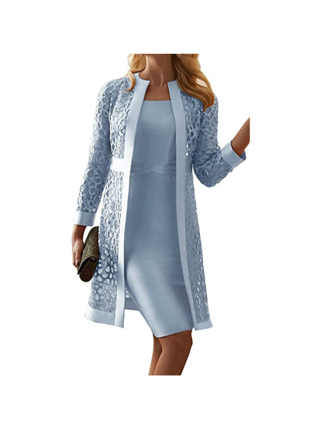 Wellness and Beauty Emporium Lace Cardigan Dress Set