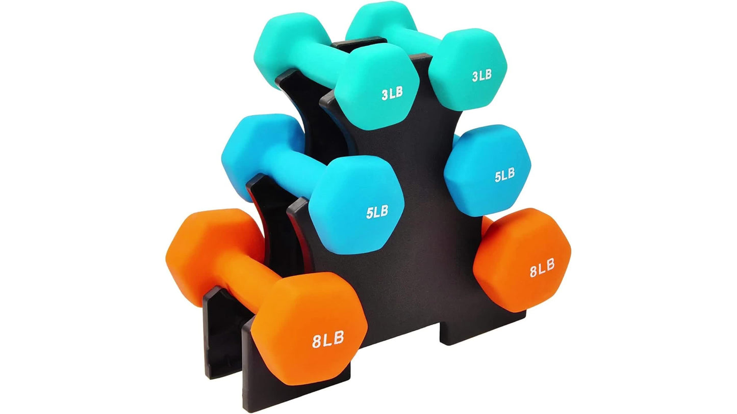 BalanceFrom Dumbbell Set with Stand for Home Gym