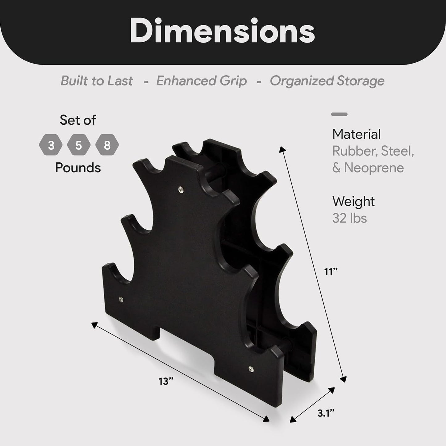 BalanceFrom Dumbbell Set with Stand for Home Gym
