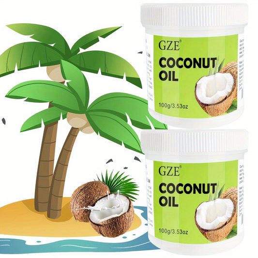 2 Pack GZE Coconut Oil Cold Pressed Virgin Cocos Nucifera