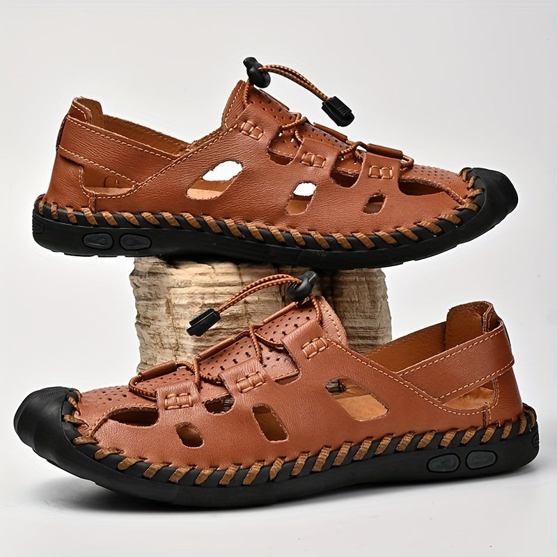 Men's Adjustable Slip-On Closed Toe Sandals