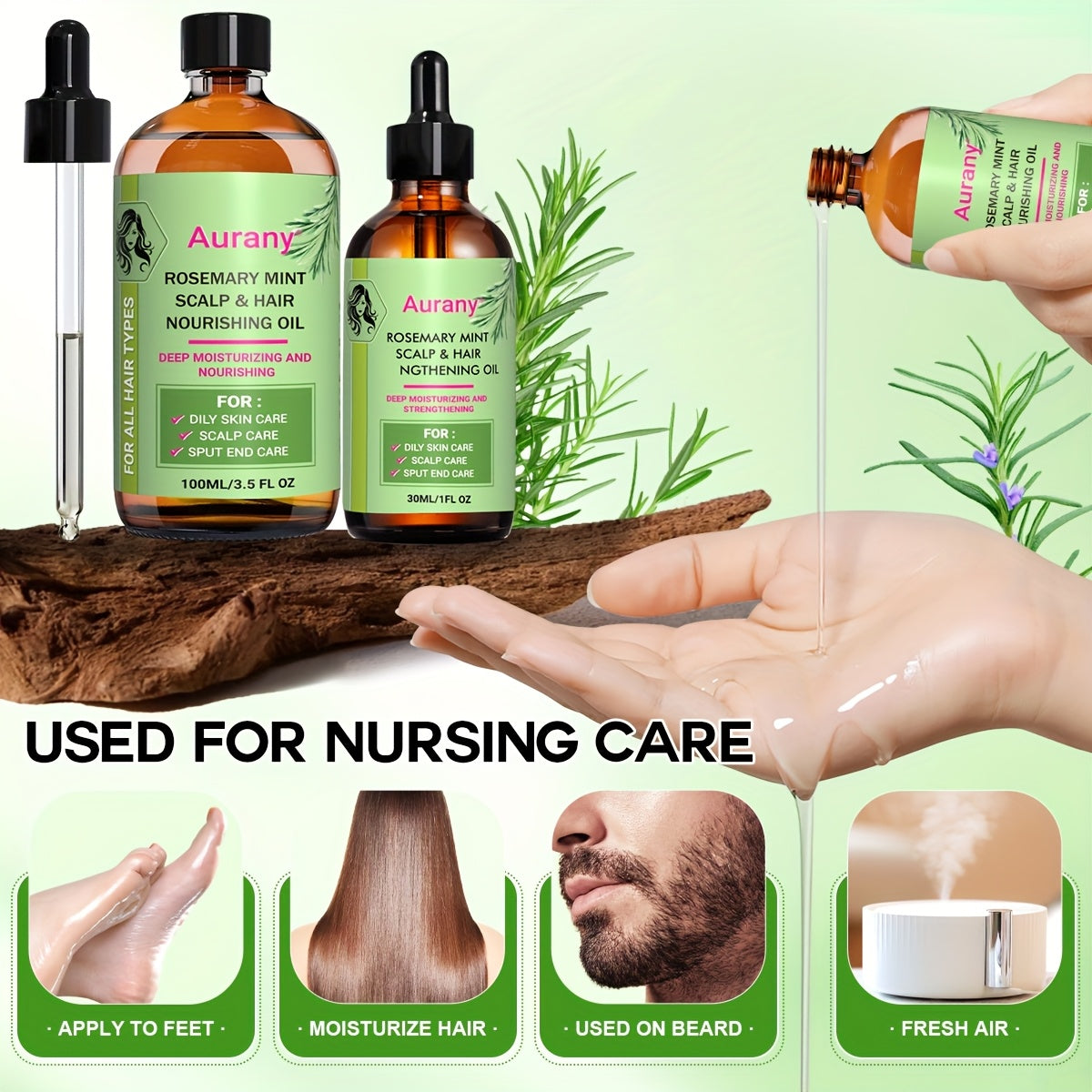 AURANY Rosemary Oil Moisturizing Essential Oil For Skin