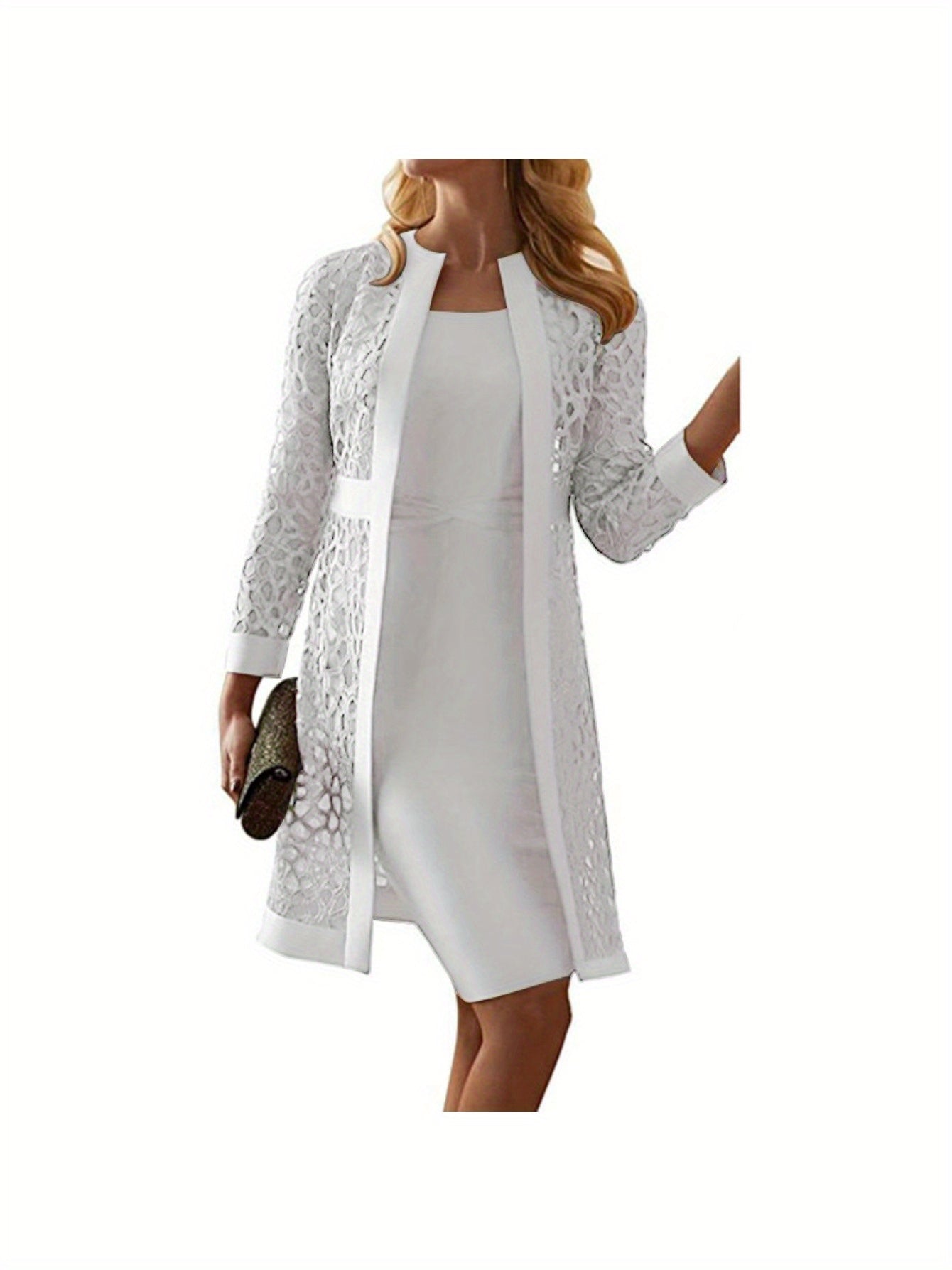 Wellness and Beauty Emporium Lace Cardigan Dress Set