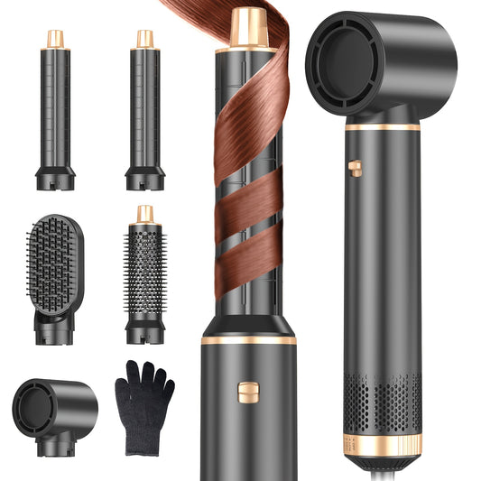 5-in-1 Hair Styler Brush With Heat Styling & Negative Ion Technology