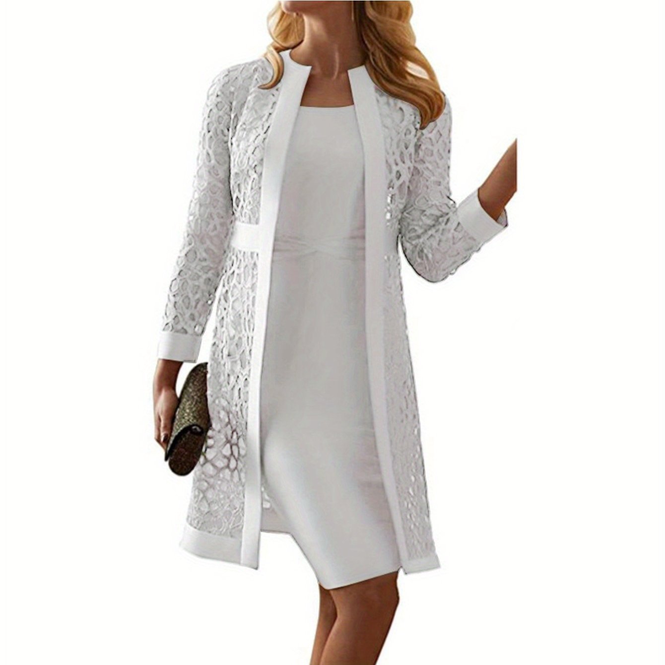 Wellness and Beauty Emporium Lace Cardigan Dress Set
