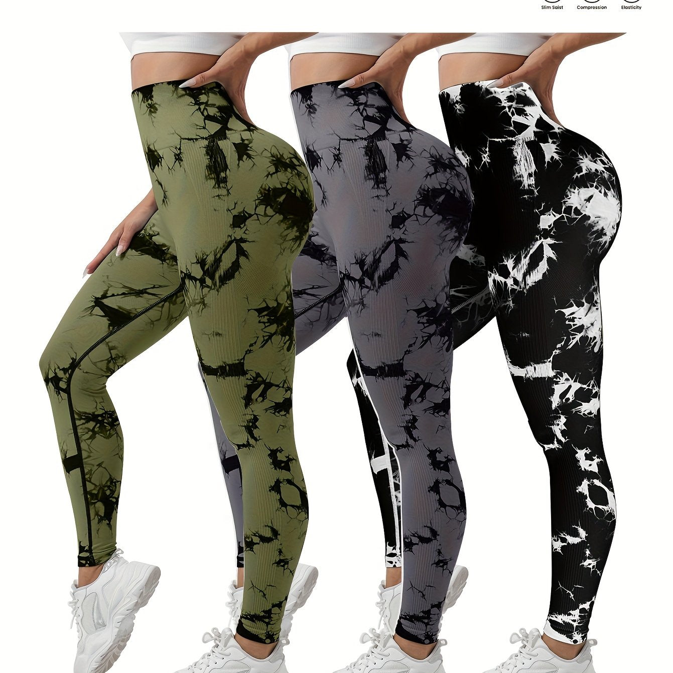 Wellness And Beauty Emporium Seamless Tie Dye Yoga Pants