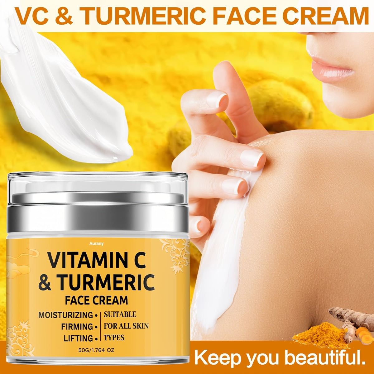 2pcs Turmeric Face Cream Gifts For Women Firming Lotion