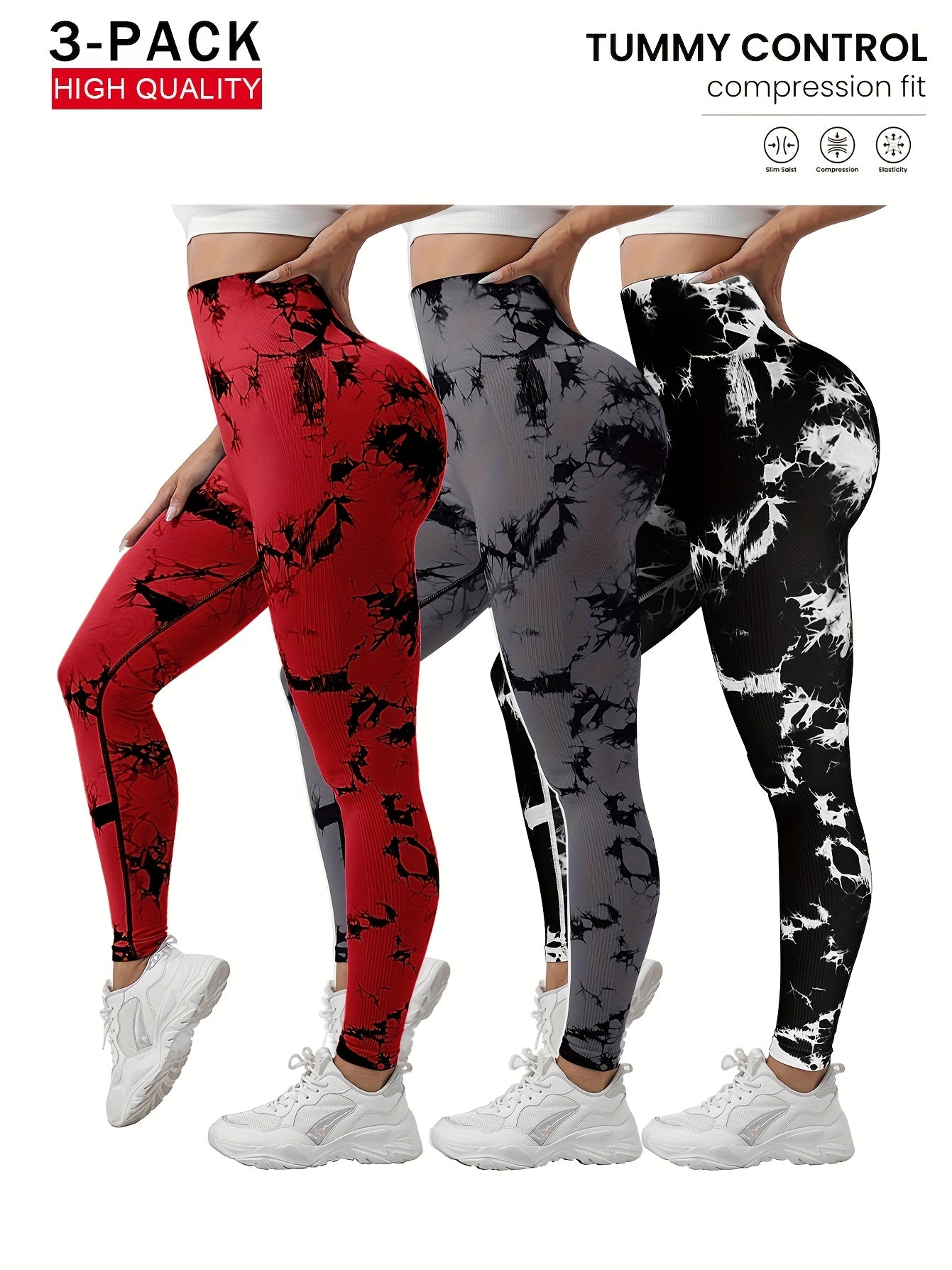 Wellness And Beauty Emporium Seamless Tie Dye Yoga Pants