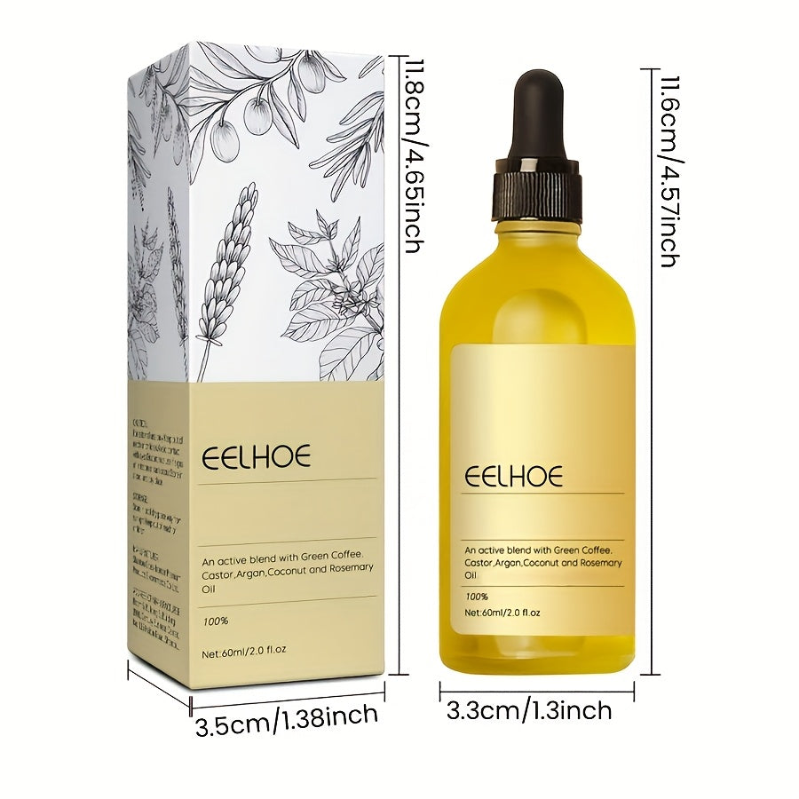 6pcs 2.03oz Natural Hair Oil Veganic Hair Oil for Dry Hair