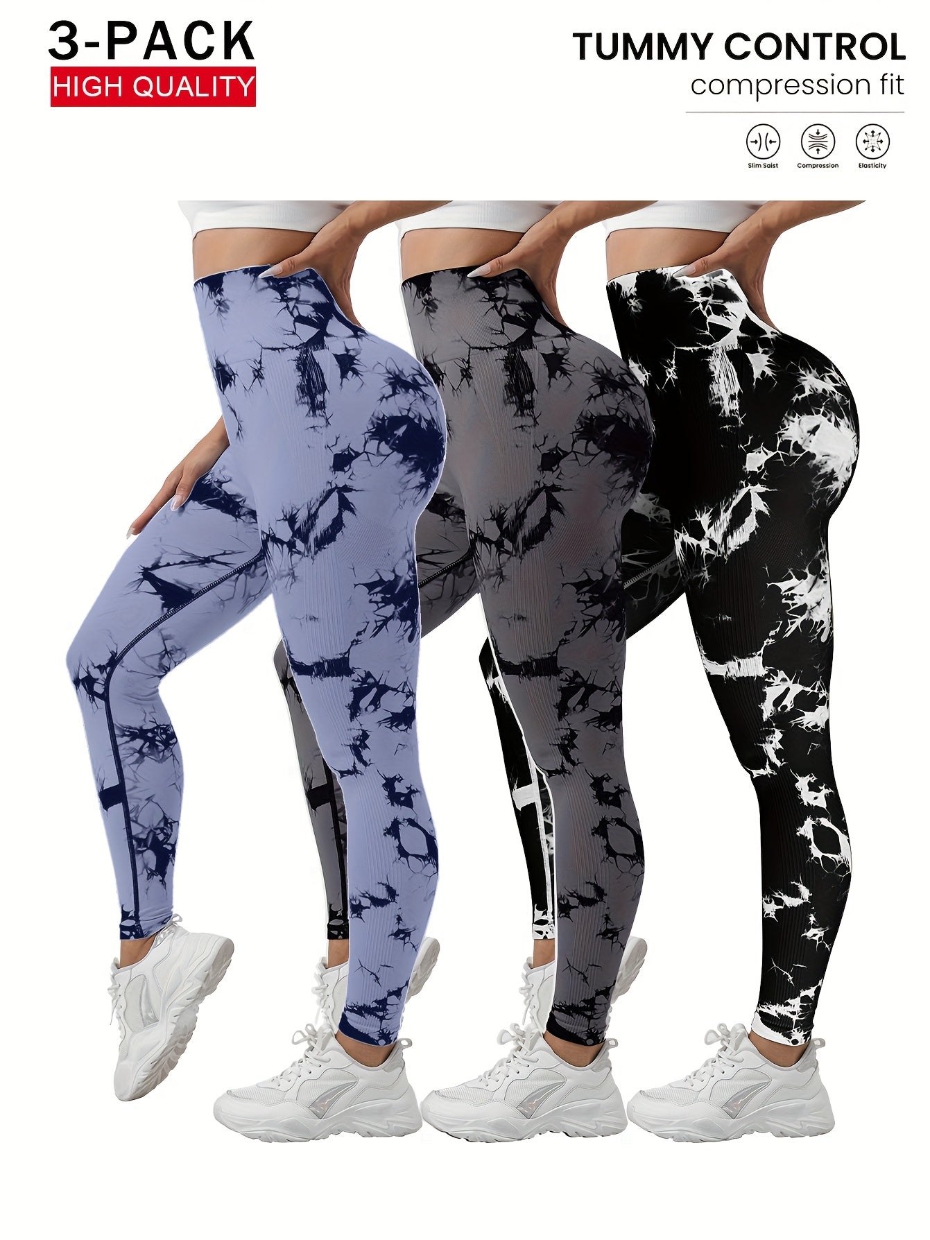 Wellness And Beauty Emporium Seamless Tie Dye Yoga Pants