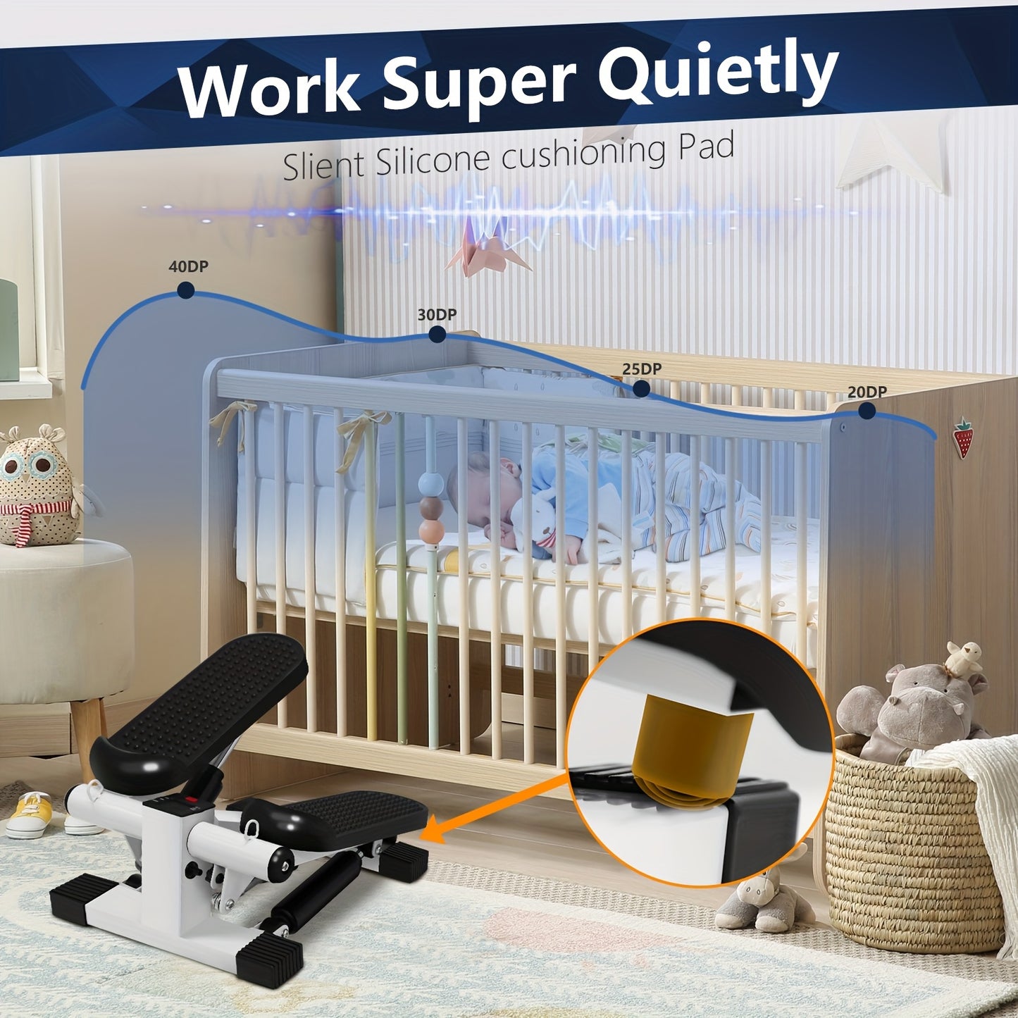 Compact Stainless Steel Stepper with Digital Monitor for Home Fitness