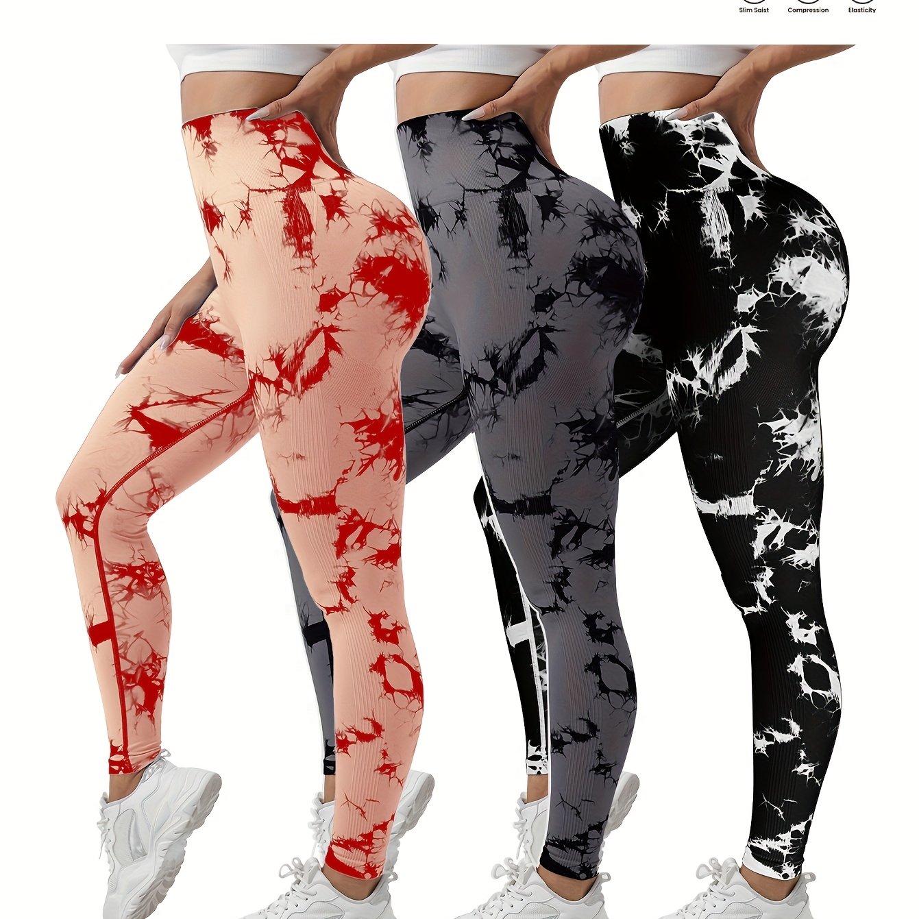 Wellness And Beauty Emporium Seamless Tie Dye Yoga Pants