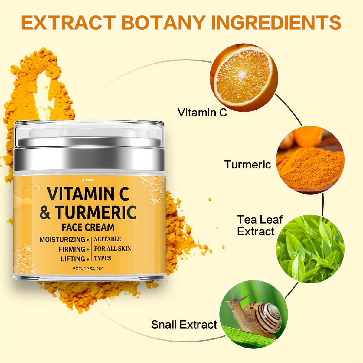 2pcs Turmeric Face Cream Gifts For Women Firming Lotion