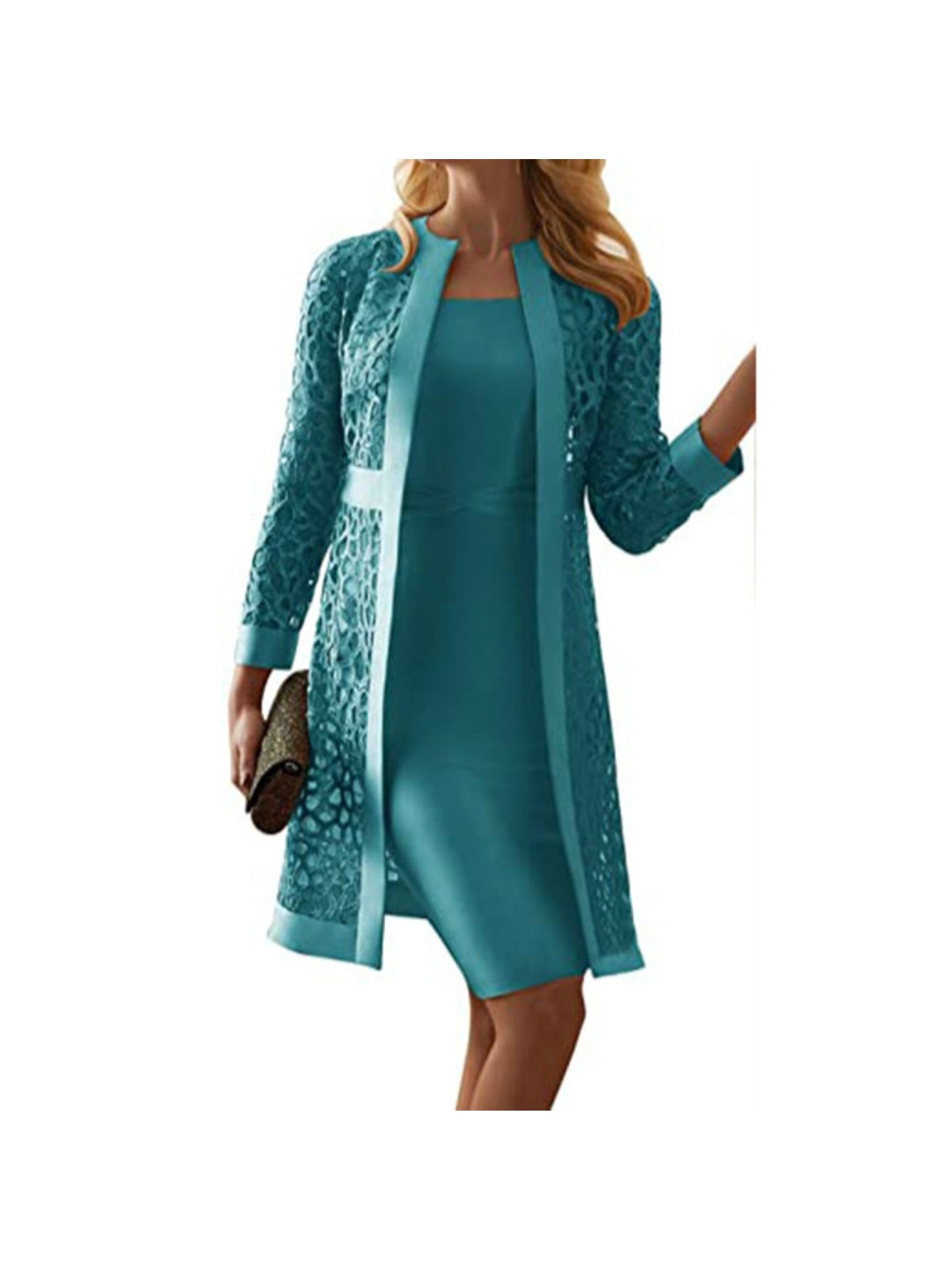 Wellness and Beauty Emporium Lace Cardigan Dress Set