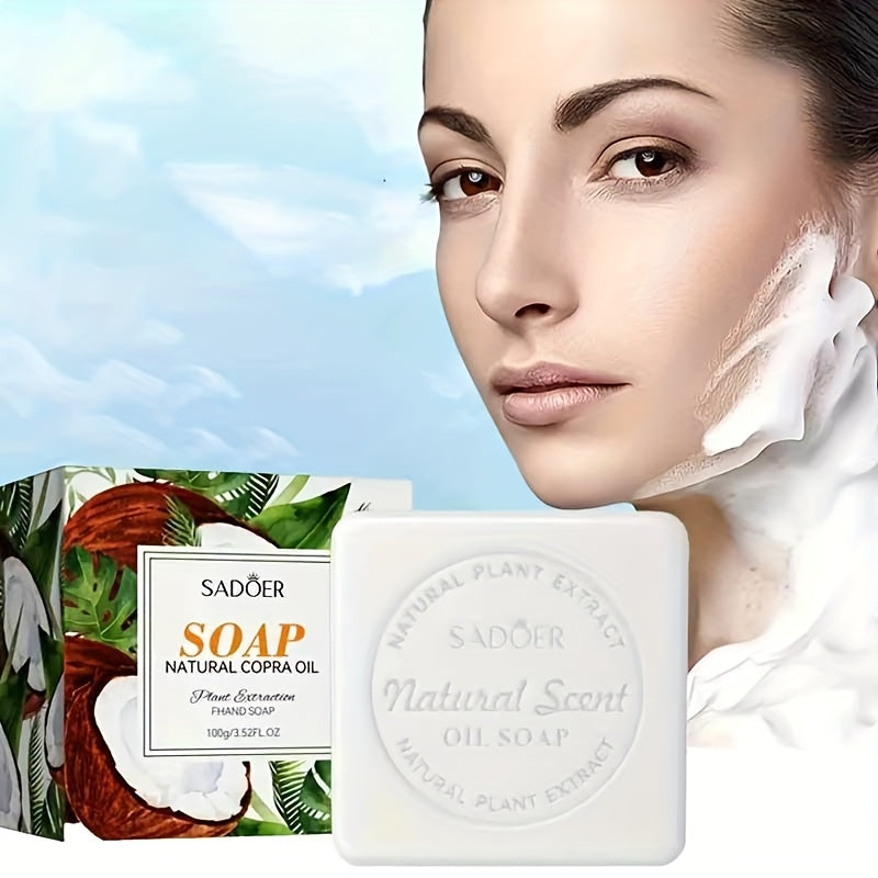 6pcs Coconut Essential Oil Soap - 100g Organic Moisturizing