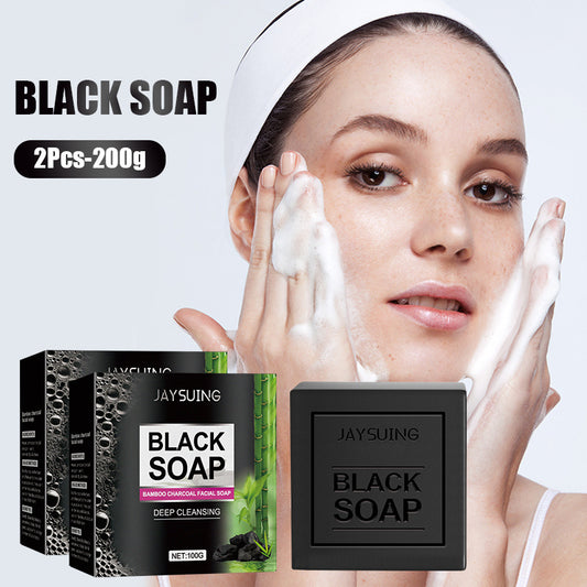 2pcs, 100g Handmade Bamboo Charcoal Soap for Skin Care