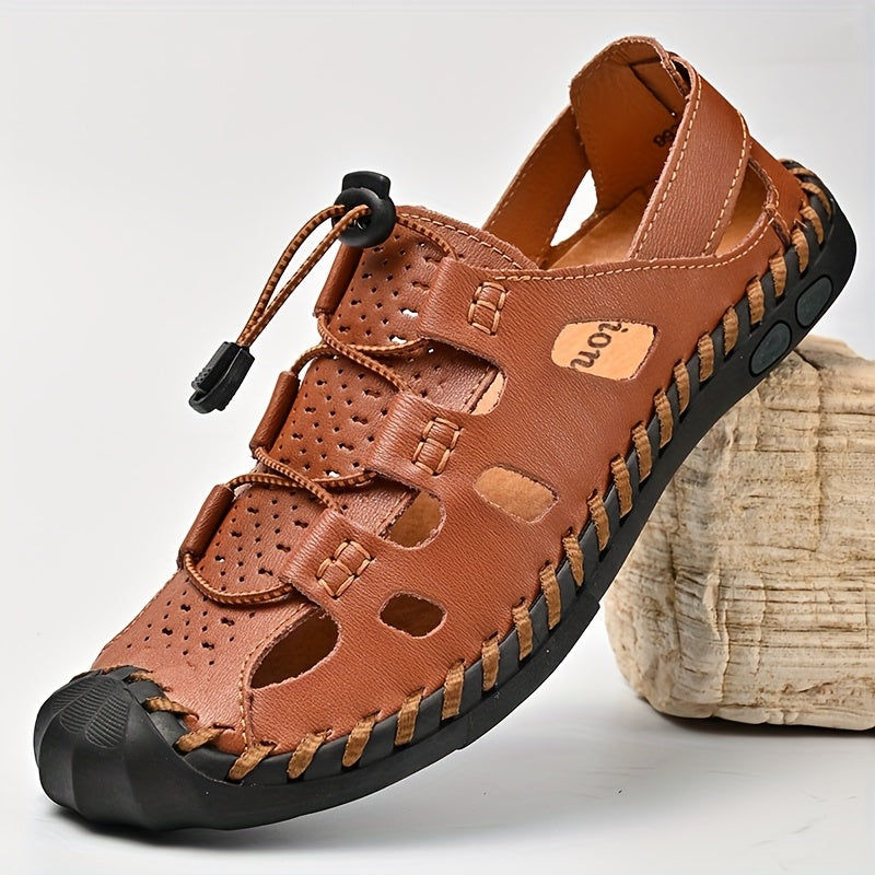 Men's Adjustable Slip-On Closed Toe Sandals