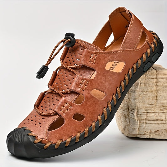 Men's Adjustable Slip-On Closed Toe Sandals